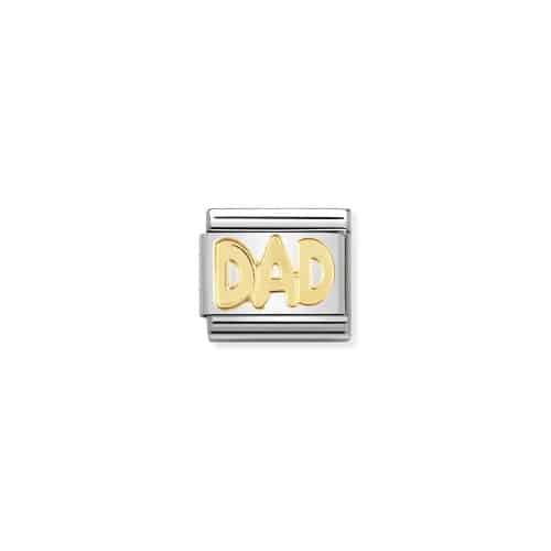 COMPOSABLE Classic WRITINGS in stainless steel with 18k gold DAD