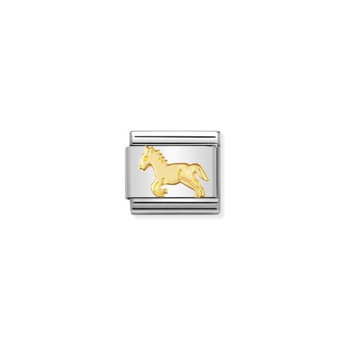COMPOSABLE Classic ANIMALS (EARTH) in stainless steel with 18k gold Horse