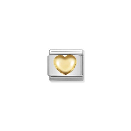 COMPOSABLE Classic LOVE in stainless steel with 18k gold Raised heart