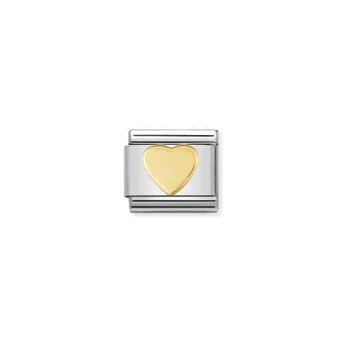 COMPOSABLE Classic LOVE in stainless steel with 18k gold Heart