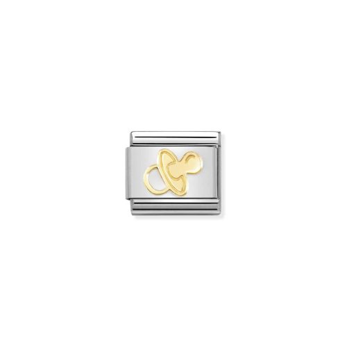 Composable Classic SYMBOLS and steel and 18k gold Pacifier