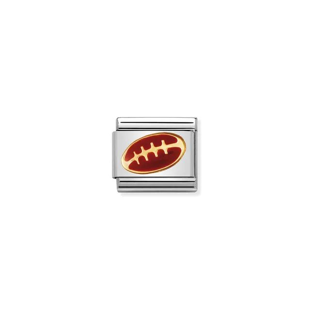 Charm, Composable Link, with Enamel Football