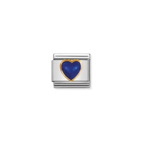Charm, Composable Link, Heart with Lapis Lazuli