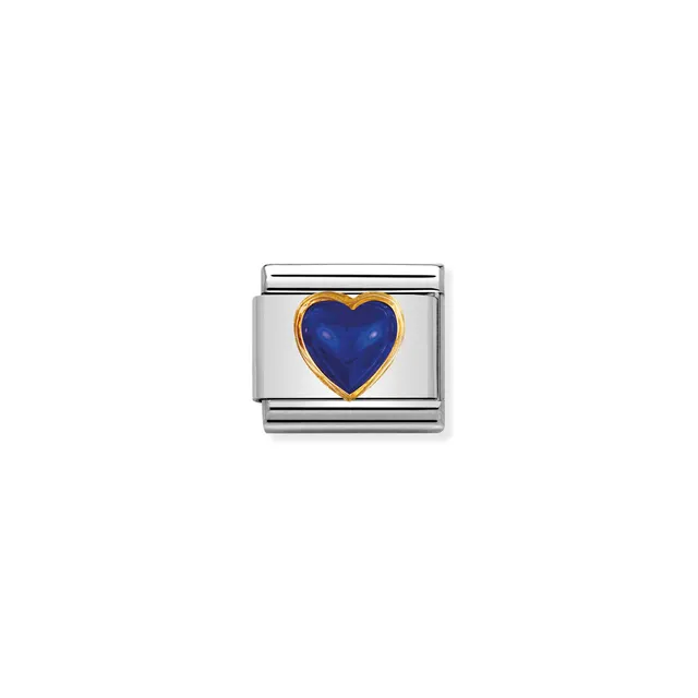 Charm, Composable Link, Heart with Lapis Lazuli