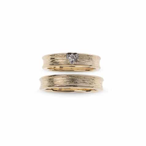 Van Bergen - Forlovelsesring - Modena - Ring i gult gull med hvitt gull og diamant