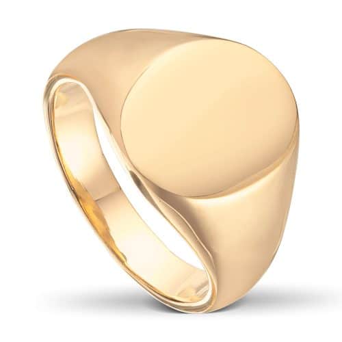 Nr.1 - Signetring i massivt gull - Oval stor