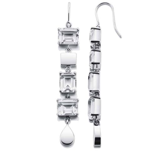 Efva Attling crystal fall earrings- clear - Bilde 2