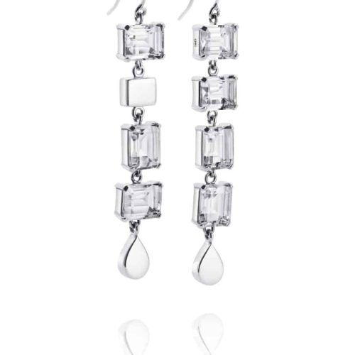 Efva Attling crystal fall earrings- clear