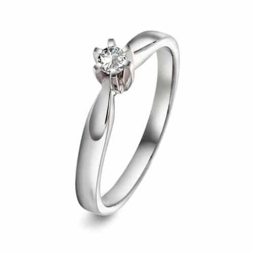 Capella ring i hvitt gull med diamant 0,10 ct WSI
