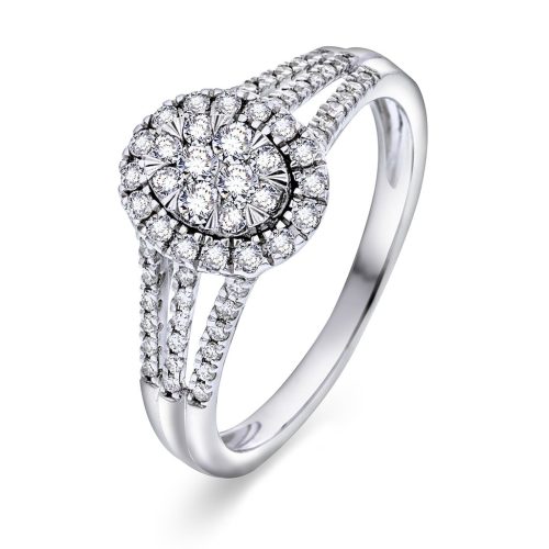 Ring i gull med diamant 0,50 ct WSI