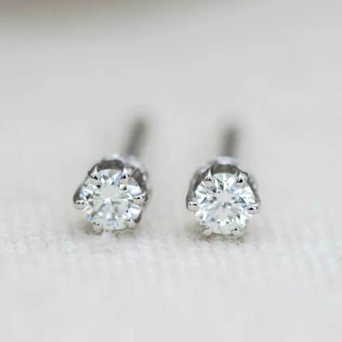 Alternative view of Polaris øredobber i hvitt gull med diamant 0,20 ct TWSI