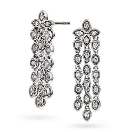 Øredobber i gull med diamanter 0,25 ct