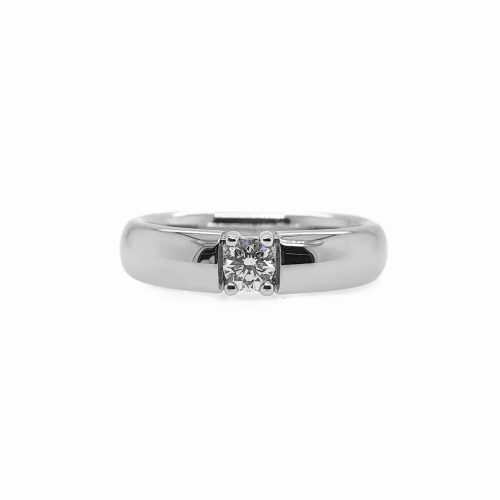 Hvitt gull allianse ring 1 x 0,20ct.