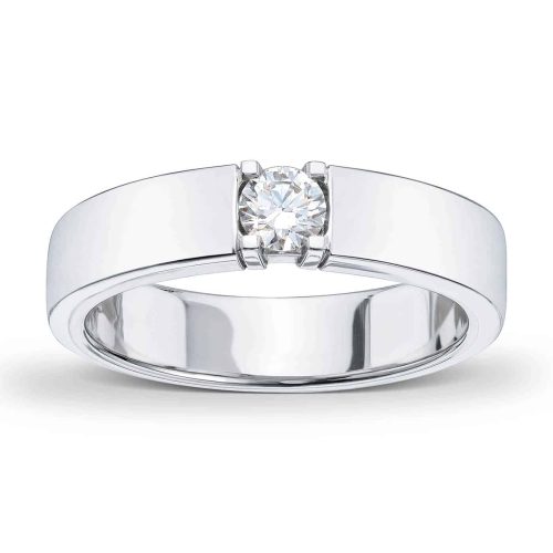 Alternative view of Hvitt gull alliansering med 1 diamant