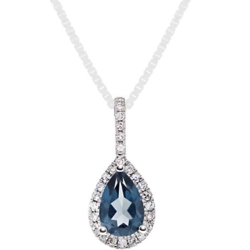 Anheng i gull med diamant 0.06 ct wsi