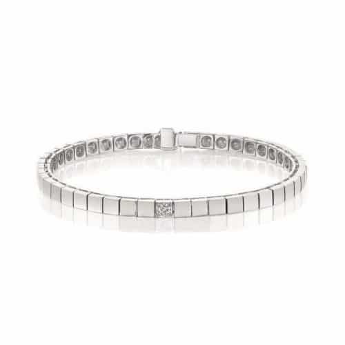 Delta armbånd i hvitt gull med diamant 0,05 ct TWSI