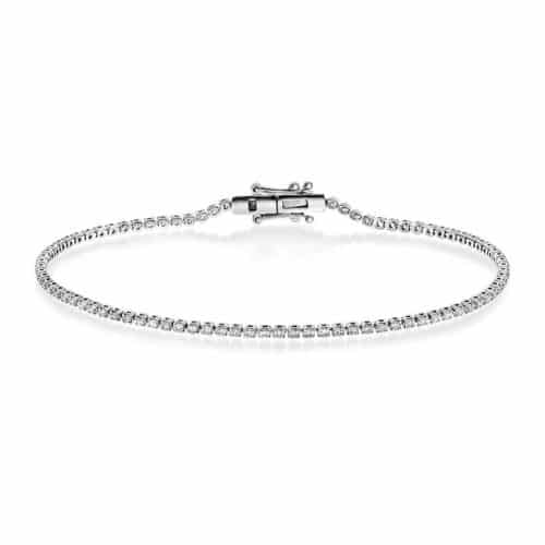Tennisarmbånd i hvitt gull med diamant 1,00 ct TWSI