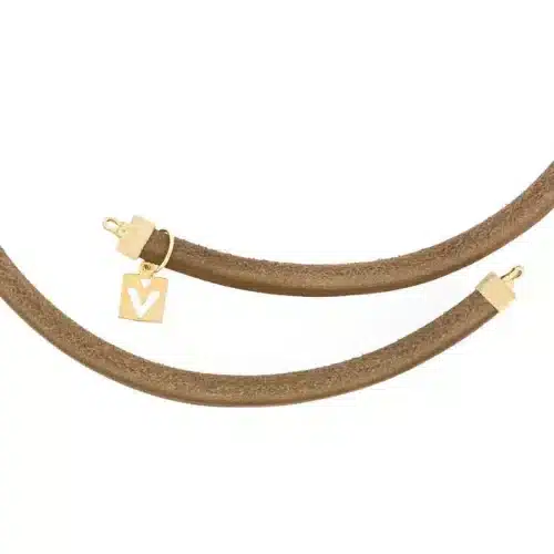 Van Bergen - Skinn kjede med gult gull