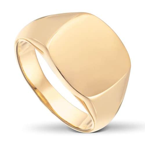 Nr.2 - Signetring i massivt gull - Cushion stor