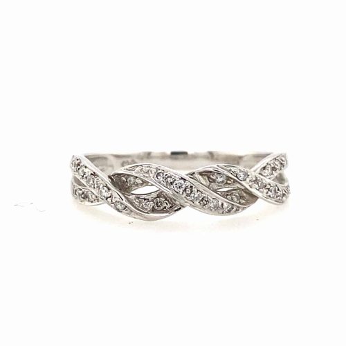 Hvitt gull ring med diamanter - Bilde 2