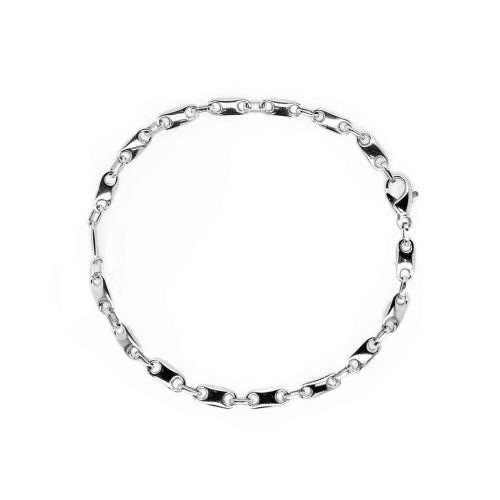 Hvitt gull armbånd 19cm - Bilde 2