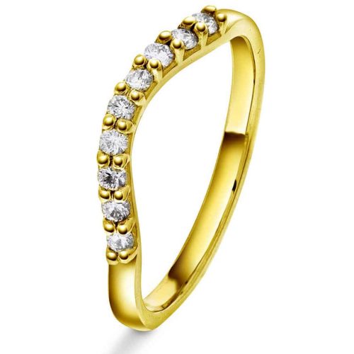 Ring i gull med diamant 0,18 ct wsi