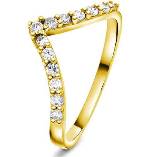 Ring i gull med diamant 0,26 ct wsi