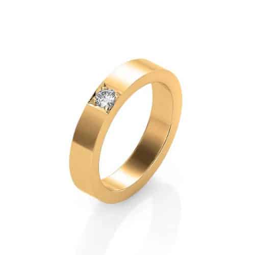 Alliansering i Gult Gull, Delta, 0,10 ct TWSI