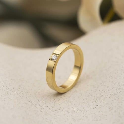 Alliansering i Gult Gull, Delta, 0,10 ct TWSI - Bilde 2