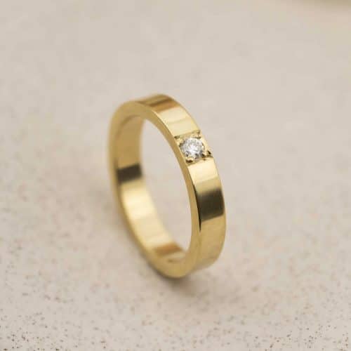 Alliansering i Gult Gull, Delta, 0,10 ct TWSI - Bilde 3