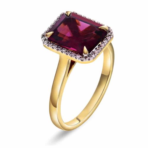 Ring i gull med diamant 0.11 ct WSI