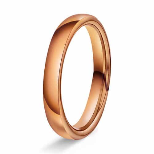 Oval 3mm polert rødt gull