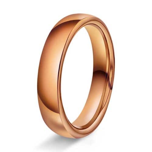 Oval 4mm polert rødt gull
