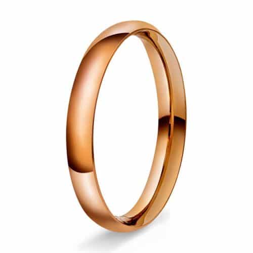 Spissoval 2mm polert rødt gull