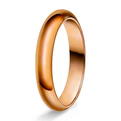 Halvr/flat 4mm polert rødt gul