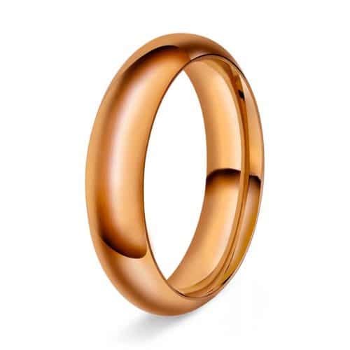 Halvrund/buet 5mm polert rødt