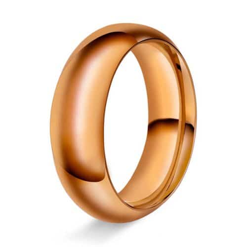 Halvrund/buet 7mm polert rødt