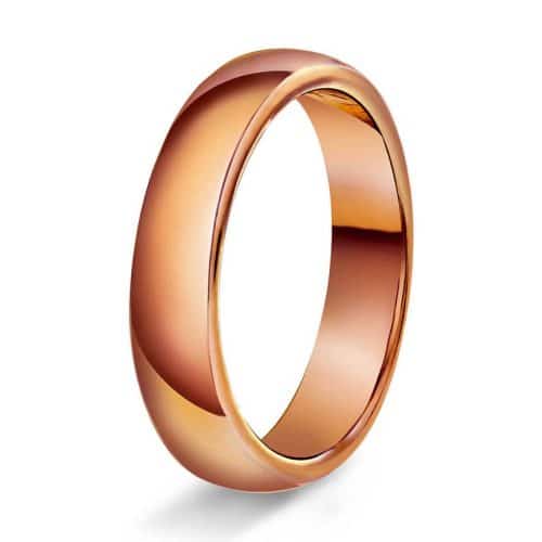 Hvelvet/flat 4mm polert rødt g