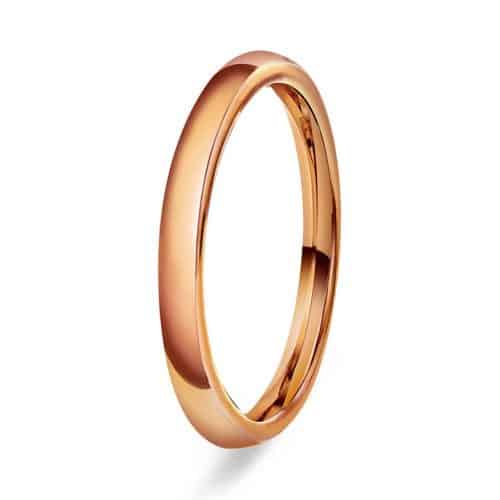 Hvelvet/buet 2mm polert rødt g