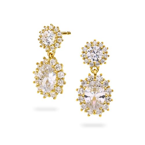 Belle øredobber i sølv med zirkonia