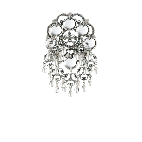 Sølje med 16 mm trådkantlauv, oksidert