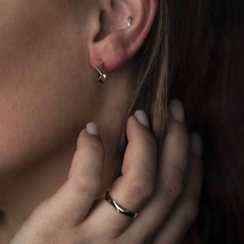 Alternative view of Fasett øredobber i gull