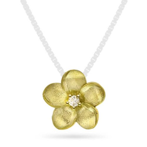 Anheng i gull med diamant 0,03 WSI