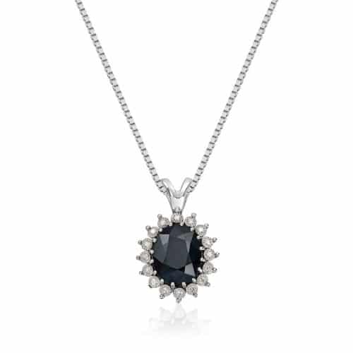 Anheng rosett 0,08ct WSi Sort safir HV 585