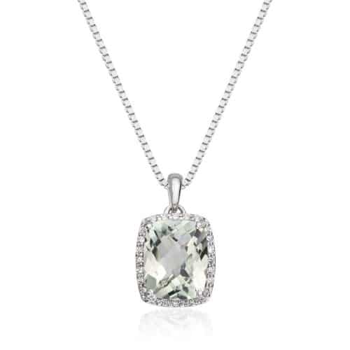 Anheng Mint Quartz 0,09ct WSI hvitt gull