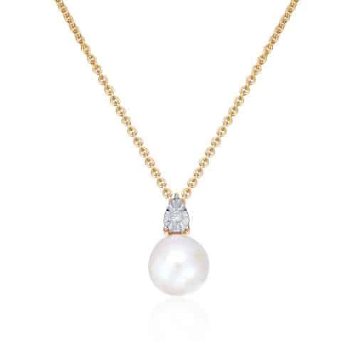 Anheng med FV Perle og diamant 0,03ct WSI 585