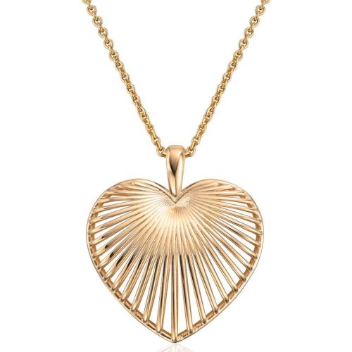 Anheng hjerte i 14K gult gull