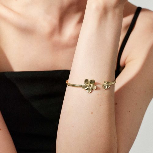 Alternative view of Armring i gull med diamant 0,08 WSI