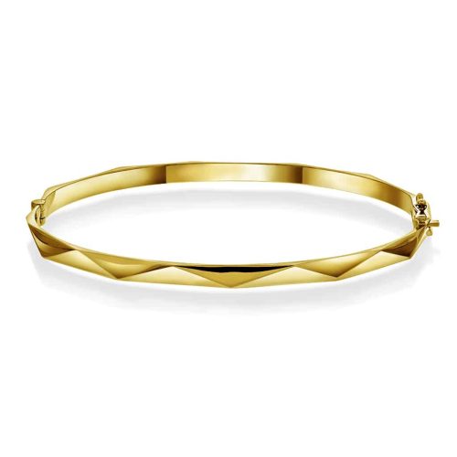 Fasett armring i gull