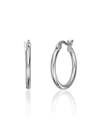 Øreringer i Rhodinert Sølv 2x20mm